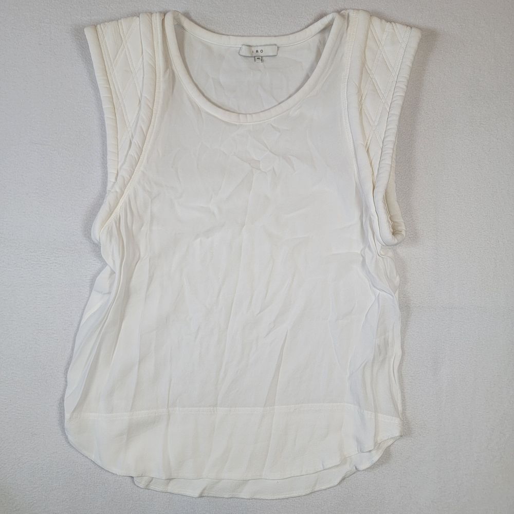 IRO Women's Tank Top Sz 40 White Ivory Itzel Rayon